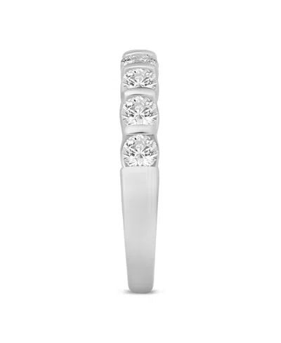 Macy's Lab Grown Diamond Band Ring (1 Ct. T.w.) In 14k White Gold In Metallic