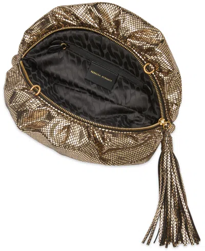 Rebecca Minkoff Small Ruched Gold Clutch In Gold