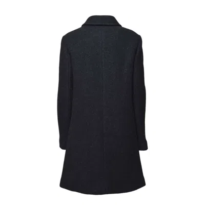 Aspesi Double-breasted Wool Coat In Black