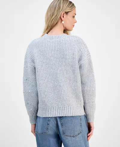 And Now This Petite Crewneck Embellished Sweater, Macy's Exclusive In Gray