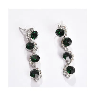 Sohi Women's Silver Plated Designer Stone Jewellery Set In Brown