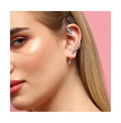 Sohi Party Cuff Earrings In Brown