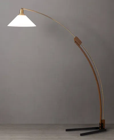 Nova Of California Melmar Arc Floor Lamp With Dimmer Switch In Brown