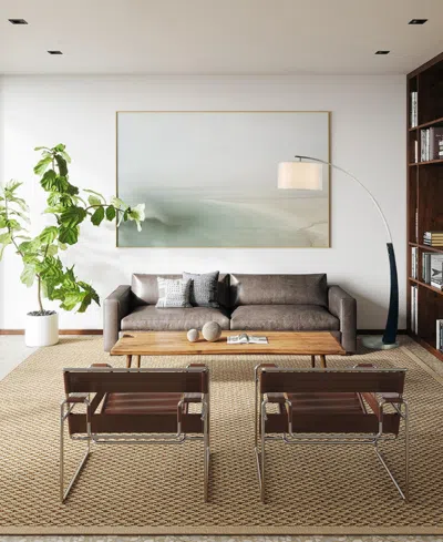 Nova Of California 72" Wood Plimpton 1 Light Arc Floor Lamp In Black