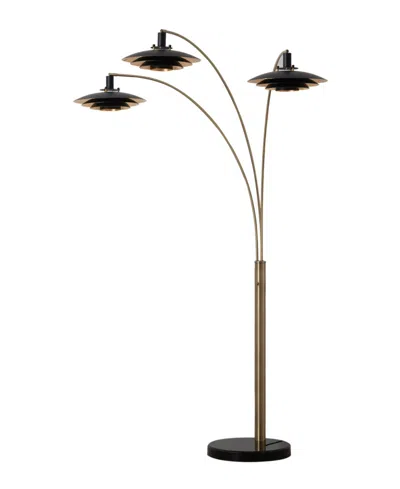 Nova Of California Rancho Mirage 3-light Arc 84in Floor Lamp With Dimmer Switch In Black