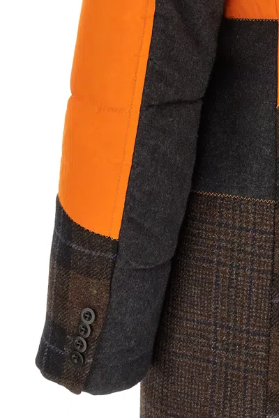 Junya Watanabe Filson Collaboration Patchwork Design Coat In Orange