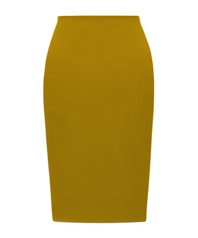 Saint Laurent Mid-rise Pencil Skirt In Green