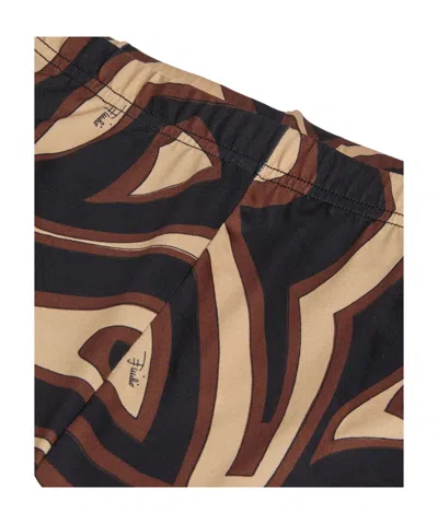 Pucci Labyrinth Print Tights In Black