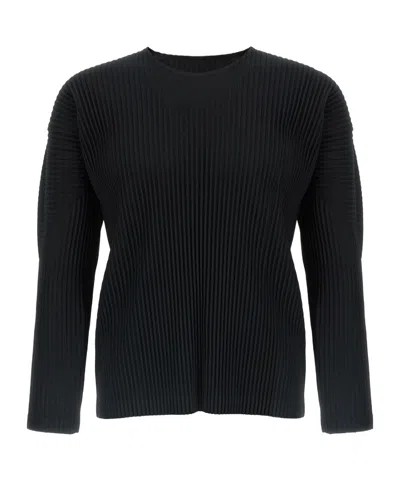 Issey Miyake Long-sleeved T-shirt In Black