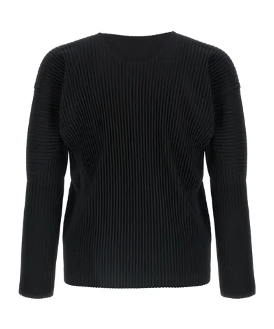 Issey Miyake Long-sleeved T-shirt In Black