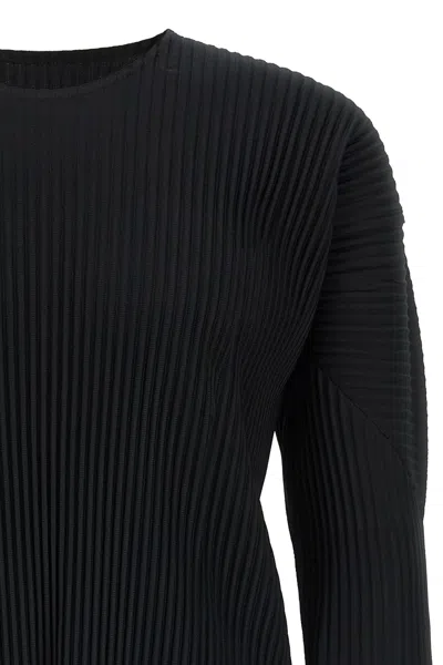 Issey Miyake Long-sleeved T-shirt In Black