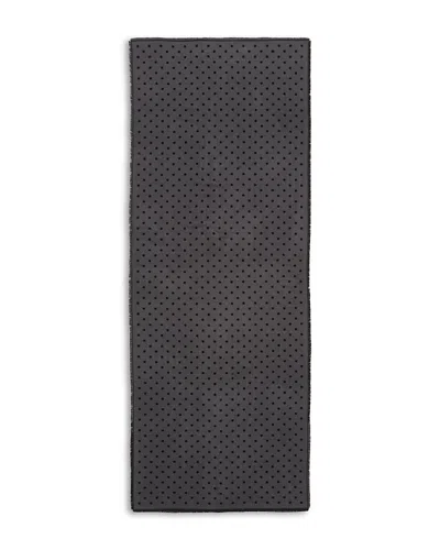 Aqua Polka Dot Woven Scarf - Exclusive In Black