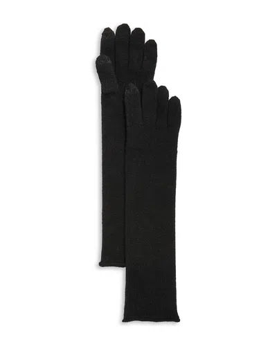 C By Bloomingdale's Cashmere Angelina Knit Tech Gloves - Exclusive In Black