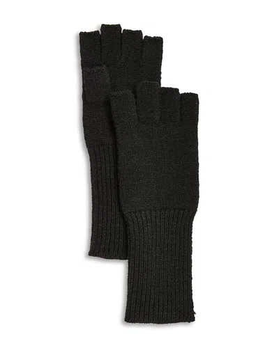Aqua V Fraas Knit Fingerless Gloves - Exclusive In Black