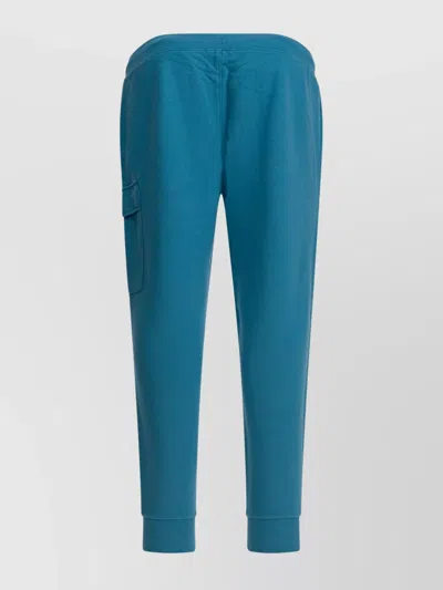 C.p. Company Diagonal Raised Fleece Sweatpants Trousers Light Blue In Blue