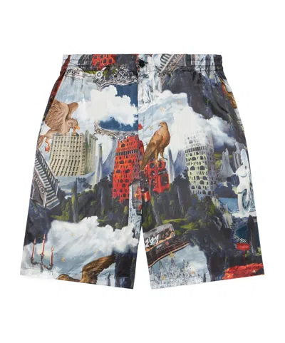Off-white All-over Printed Bermuda Shorts In Multi