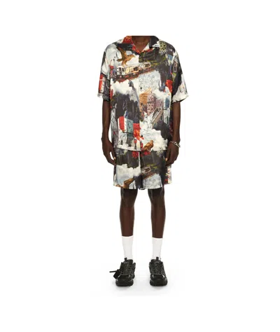 Off-white All-over Printed Bermuda Shorts In Multi