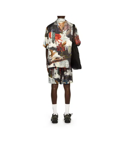 Off-white All-over Printed Bermuda Shorts In Multi