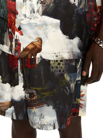 Off-white All-over Printed Bermuda Shorts In Multi