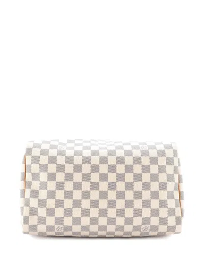 Pre-owned Louis Vuitton Speedy Handbag Damier 30 Satchel In Neutral