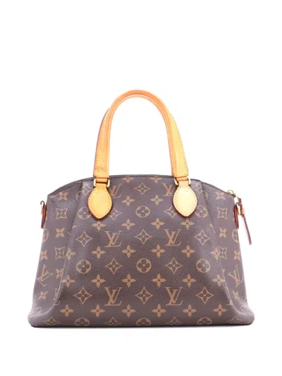 Pre-owned Louis Vuitton Rivoli Handbag Monogram Canvas Mm Satchel In Brown