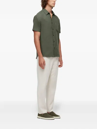Osklen Classic Linen Shirt In Green