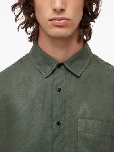 Osklen Classic Linen Shirt In Green