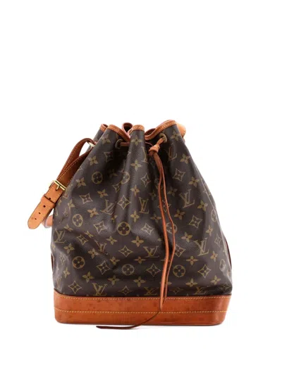 Pre-owned Louis Vuitton Noe Handbag Monogram Canvas Large Bucket Bag In Brown