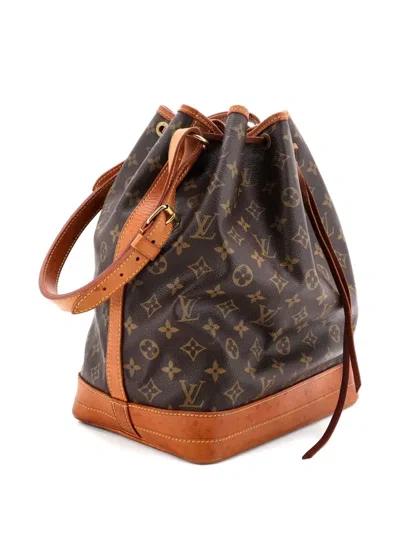 Pre-owned Louis Vuitton Noe Handbag Monogram Canvas Large Bucket Bag In Brown