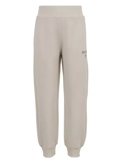 Balmain Logo-detail Track Pants In Neutral