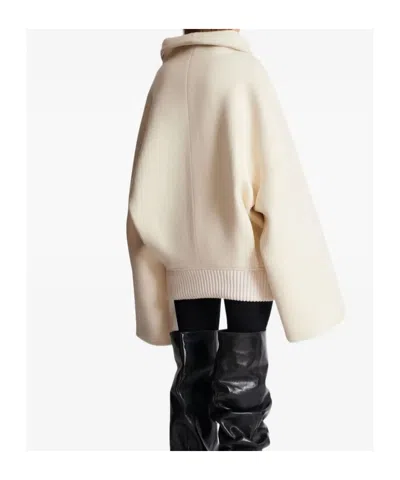Balmain Wool-blend Oversized Caban Jacket In Neutral