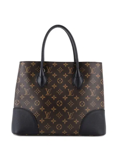 Pre-owned Louis Vuitton Flandrin Handbag Monogram Canvas And Leather Tote Bag In Brown