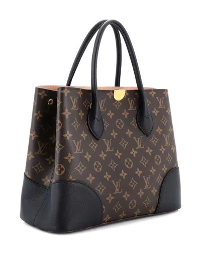 Pre-owned Louis Vuitton Flandrin Handbag Monogram Canvas And Leather Tote Bag In Brown