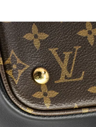 Pre-owned Louis Vuitton Flandrin Handbag Monogram Canvas And Leather Tote Bag In Brown