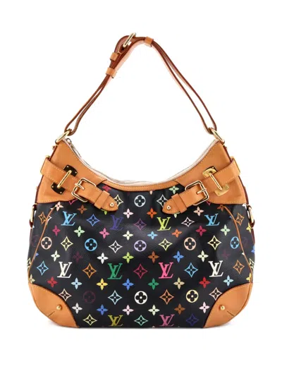 Pre-owned Louis Vuitton Greta Handbag Monogram Multicolor Hobo Bag In Black
