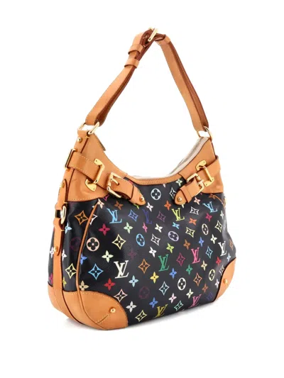 Pre-owned Louis Vuitton Greta Handbag Monogram Multicolor Hobo Bag In Black