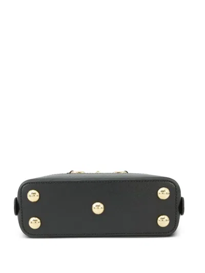 Pre-owned Gucci 2016-2025 Adidas Mini Leather Horsebit 1955 Top Handle Bag Satchel In Black