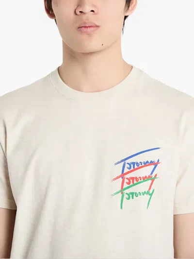 Tommy Jeans Logo-print T-shirt In Neutral