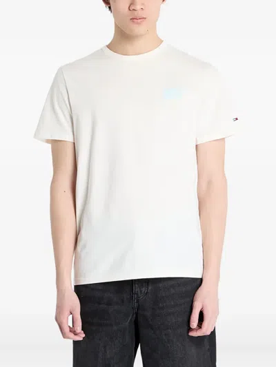 Tommy Jeans Bubble Print T-shirt In Neutral