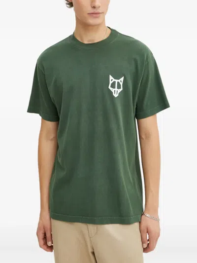 Naked Wolfe Logo-print T-shirt In Green