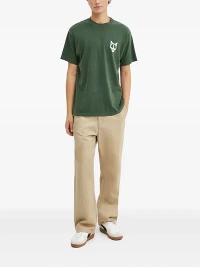 Naked Wolfe Logo-print T-shirt In Green