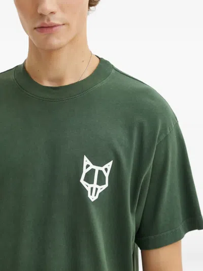 Naked Wolfe Logo-print T-shirt In Green