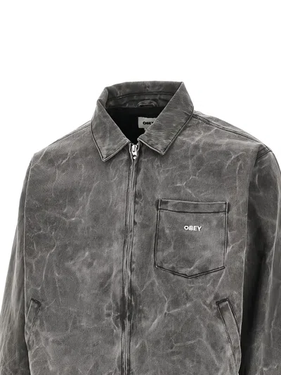 Obey Patch-pocket Jacket In Brown