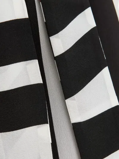 Max Mara Ovatte Striped V-neck Cover-up In Black