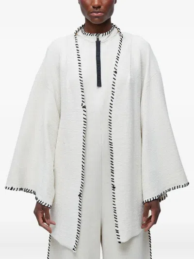 Osklen Double-face Zip-front Coat In White