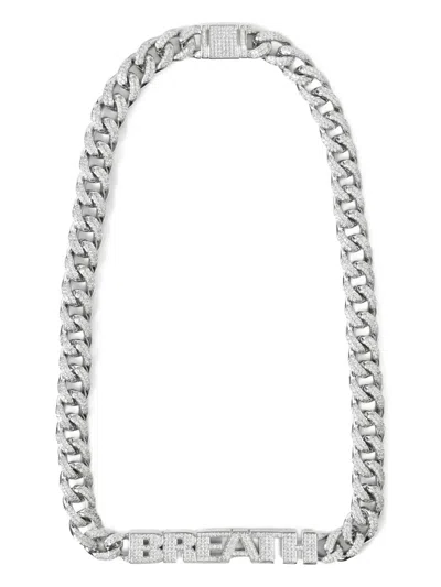 Breath Cuban-link Necklace In Metallic