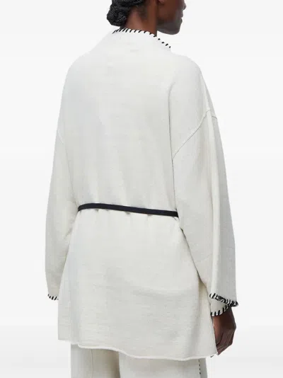 Osklen Double-face Zip-front Coat In White
