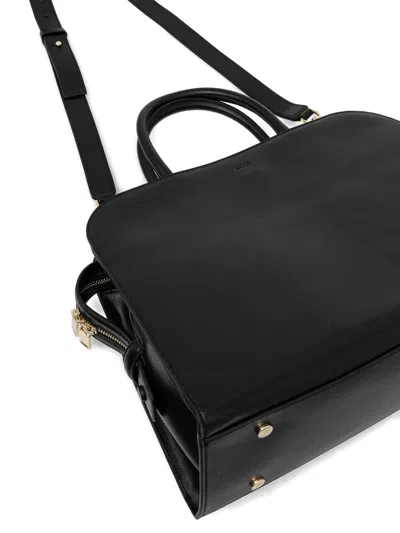 Hugo Boss Ariell Logo-plaque Tote Bag In Black