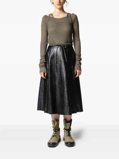 Muller Of Yoshiokubo Mesh-panelling Top In Gray