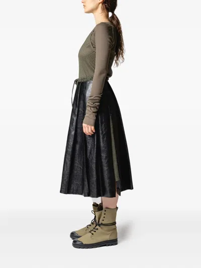 Muller Of Yoshiokubo Mesh-panelling Top In Gray